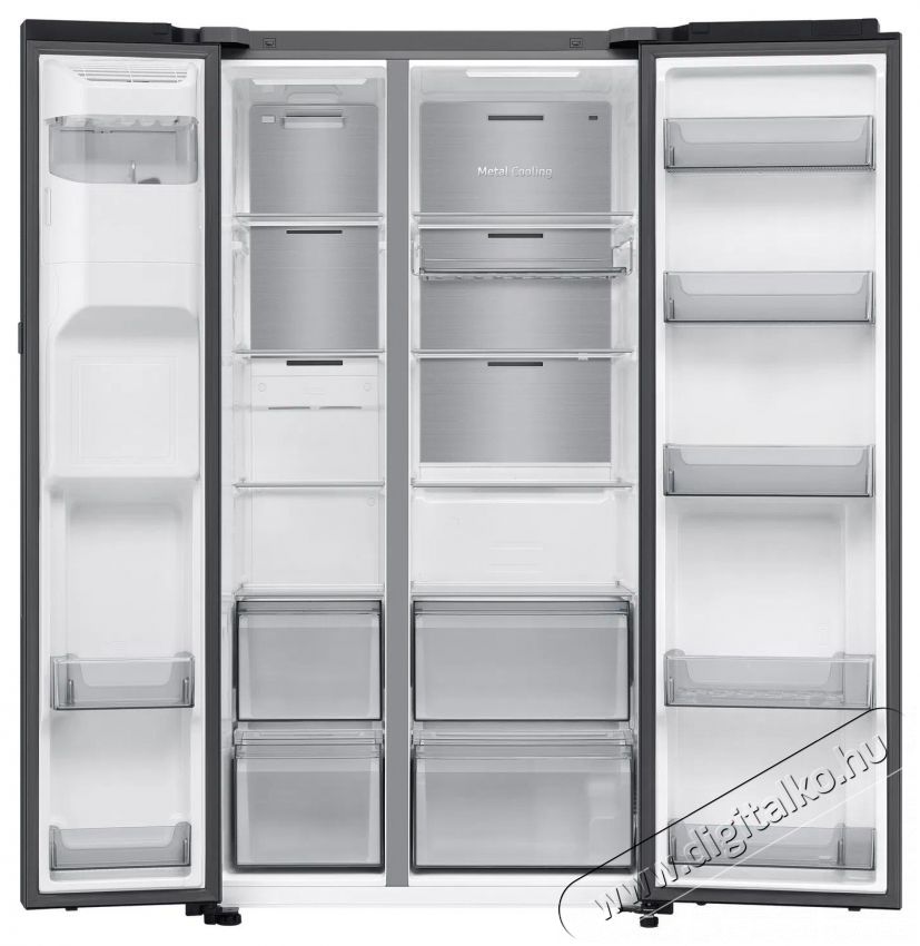 SAMSUNG RS90F64EEFEO Konyhai term&eacute;kek - Hűtő, fagyaszt&oacute; (szabadon&aacute;ll&oacute;) - Amerikai t&iacute;pus&uacute; Side By Side hűtő - 509386