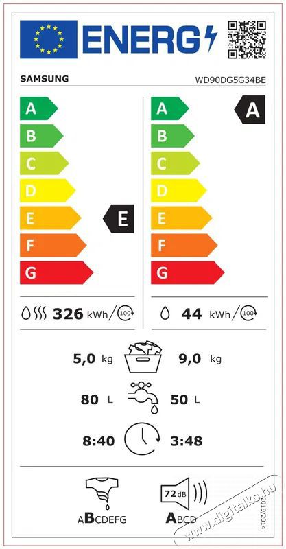 SAMSUNG WD90DG5G34BELE feh&eacute;r, el&ouml;lt&ouml;ltős, keskeny, max. 1400ford. , 9 kg/5 kg, mos&oacute;-sz&aacute;r&iacute;t&oacute;g&eacute;p H&aacute;ztart&aacute;s / Otthon / K&uuml;lt&eacute;r - Mos&oacute;g&eacute;p / sz&aacute;r&iacute;t&oacute;g&eacute;p - Mos&oacute;-sz&aacute;r&iacute;t&oacute;g&eacute;p - 515747
