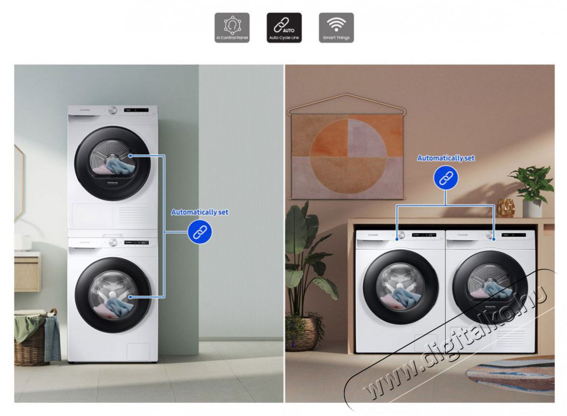 SAMSUNG WW90T534DAWCS7 el&ouml;lt&ouml;ltős mos&oacute;g&eacute;p H&aacute;ztart&aacute;s / Otthon / K&uuml;lt&eacute;r - Mos&oacute;g&eacute;p / sz&aacute;r&iacute;t&oacute;g&eacute;p - El&ouml;lt&ouml;ltős norm&aacute;l (60cm-ig) mos&oacute;g&eacute;p - 518095