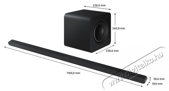 SAMSUNG HW-S800D Audio-Video / Hifi / Multim&eacute;dia - Hangprojektor / soundbar - M&eacute;lyl&aacute;d&aacute;val - 521370