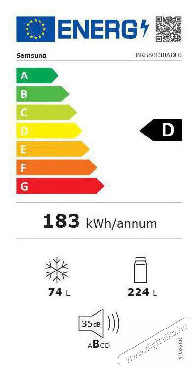 SAMSUNG BRB80F30ADF0EO Be&eacute;p&iacute;thető alulfagyaszt&oacute;s kombin&aacute;lt hűtő Konyhai term&eacute;kek - Hűtő, fagyaszt&oacute; (be&eacute;p&iacute;thető) - Alulfagyaszt&oacute;s kombin&aacute;lt hűtő - 527923