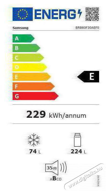 SAMSUNG BRB80F30AEF0EO Be&eacute;p&iacute;thető alulfagyaszt&oacute;s kombin&aacute;lt hűtő Konyhai term&eacute;kek - Hűtő, fagyaszt&oacute; (be&eacute;p&iacute;thető) - Alulfagyaszt&oacute;s kombin&aacute;lt hűtő - 527922