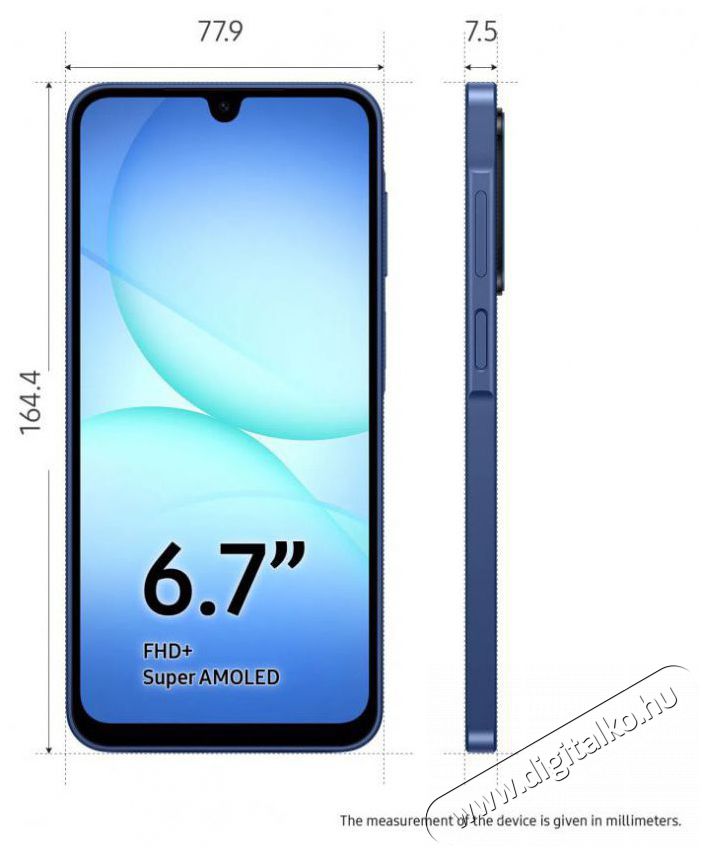 SAMSUNG Galaxy A17 5G 4GB / 128GB Dark Blue Mobil / Kommunik&aacute;ci&oacute; / Smart - Okostelefon - Android - 527933