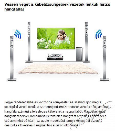 SAMSUNG HT-F9750W  3d Blu-Ray h&aacute;zi-mozi rendszer 3&eacute;v magyar garanci&aacute;val! Audio-Video / Hifi / Multim&eacute;dia - H&aacute;zimozi - Blu-Ray h&aacute;zimozi szett - 263995