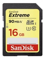 SanDisk SDHC 16GB Extreme Class 10 U3 90MB/s - 139747 - Mem&oacute;ria k&aacute;rtya / Pendrive - SD / SDHC / SDXC k&aacute;rtya - 292859