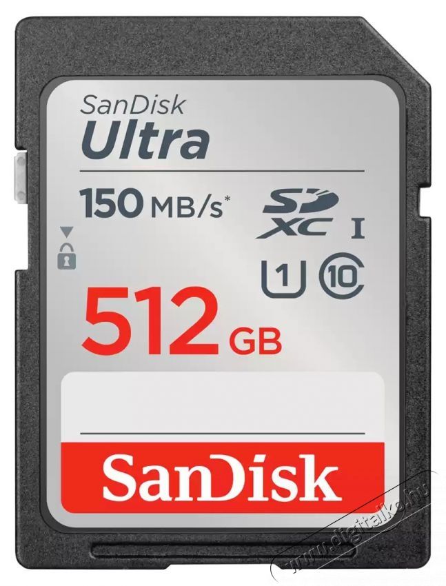 SanDisk SDXC Ultra k&aacute;rtya 512GB, 140MB/s CL10 UHS-I (215418) Mem&oacute;ria k&aacute;rtya / Pendrive - SD / SDHC / SDXC k&aacute;rtya - 494054