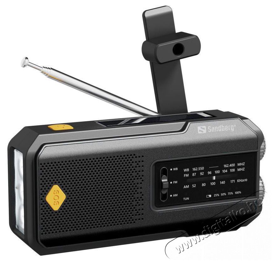 SANDBERG Surviovor All-in-1 Multifunkci&oacute;s r&aacute;di&oacute;, FM/AM, 2000 mAh, fekete Audio-Video / Hifi / Multim&eacute;dia - Hordozhat&oacute; CD / DVD / Multim&eacute;dia k&eacute;sz&uuml;l&eacute;k - Hordozhat&oacute; CD / Multim&eacute;dia r&aacute;di&oacute;magn&oacute; / Boombox - 525919