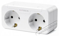 Satechi  Apple Homekit Dual Smart Outlet (EU), feh&eacute;r H&aacute;ztart&aacute;s / Otthon / K&uuml;lt&eacute;r - Okos otthon - Okos konnektor - 521388