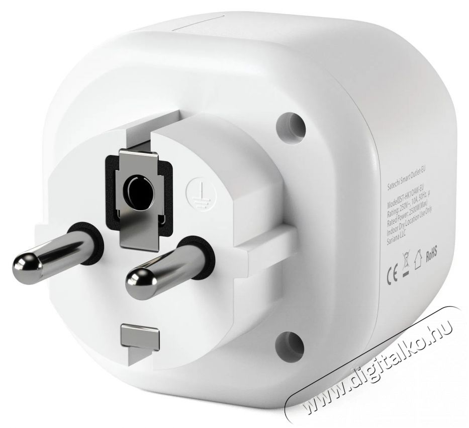 Satechi  Homekit Smart Outlet (EU), feh&eacute;r H&aacute;ztart&aacute;s / Otthon / K&uuml;lt&eacute;r - Okos otthon - Okos konnektor - 521389
