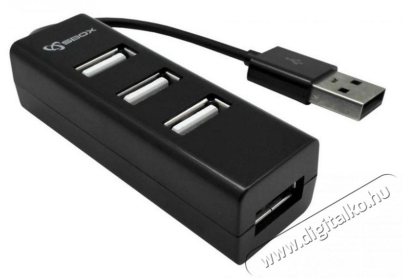 Sbox H-204 4 portos USB hub Iroda &eacute;s sz&aacute;m&iacute;t&aacute;stechnika - Notebook kieg&eacute;sz&iacute;tő - USB hub / eloszt&oacute; - 324738