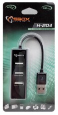 Sbox H-204 4 portos USB hub Iroda &eacute;s sz&aacute;m&iacute;t&aacute;stechnika - Notebook kieg&eacute;sz&iacute;tő - USB hub / eloszt&oacute; - 324738