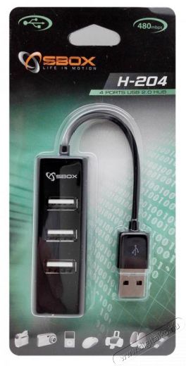 Sbox H-204 4 portos USB hub Iroda &eacute;s sz&aacute;m&iacute;t&aacute;stechnika - Notebook kieg&eacute;sz&iacute;tő - USB hub / eloszt&oacute; - 324738