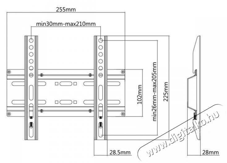 Sbox PLB-2522F 23-42 fix fali konzol Tv kieg&eacute;sz&iacute;tők - Fali tart&oacute; / konzol - Fali tv tart&oacute; - 332777