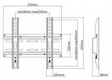 Sbox PLB-2522F 23-42 fix fali konzol Tv kieg&eacute;sz&iacute;tők - Fali tart&oacute; / konzol - Fali tv tart&oacute; - 332777