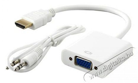 Sbox AD.HDMI-VGA+A/R HDMI apa - VGA anya audi&oacute;val adapter Mobil / Kommunik&aacute;ci&oacute; / Smart - Mobiltelefon kieg&eacute;sz&iacute;tő / tok - K&aacute;bel / &aacute;talak&iacute;t&oacute; - 507064
