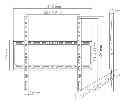 Sbox BL-3744F 75 VESA 400x400 fix fali konzol Tv kieg&eacute;sz&iacute;tők - Fali tart&oacute; / konzol - Fali tv tart&oacute; - 507110