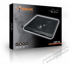 Sbox CP-19 fekete notebook hűtő Iroda &eacute;s sz&aacute;m&iacute;t&aacute;stechnika - Notebook kieg&eacute;sz&iacute;tő - USB laptop hűtő - 507059