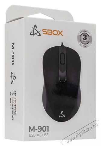 Sbox M-901B USB 1000dpi fekete vezet&eacute;kes eg&eacute;r Iroda &eacute;s sz&aacute;m&iacute;t&aacute;stechnika - Eg&eacute;r - Vezet&eacute;kes eg&eacute;r - 507054