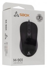 Sbox M-901B USB 1000dpi fekete vezet&eacute;kes eg&eacute;r Iroda &eacute;s sz&aacute;m&iacute;t&aacute;stechnika - Eg&eacute;r - Vezet&eacute;kes eg&eacute;r - 507054