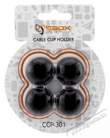 Sbox CCP-301 k&aacute;belrendező f&uuml;l Fot&oacute;-Vide&oacute; kieg&eacute;sz&iacute;tők - K&aacute;bel - Egy&eacute;b k&aacute;bel - 508503