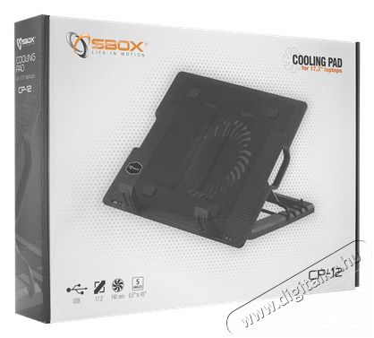 Sbox CP-12 17,3 notebook hűtőpad Iroda &eacute;s sz&aacute;m&iacute;t&aacute;stechnika - Notebook kieg&eacute;sz&iacute;tő - Egy&eacute;b notebook kieg&eacute;sz&iacute;tő - 508472