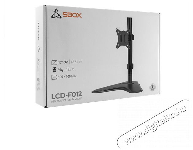 Sbox LCD-F012-2 17-32 d&ouml;nthető, forgathat&oacute; asztali monitor tart&oacute; konzol Tv kieg&eacute;sz&iacute;tők - Fali tart&oacute; / konzol - Asztali tart&oacute; - 507718