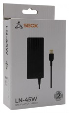 Sbox LN-45W Lenovo laptopokhoz t&ouml;ltő adapter Iroda &eacute;s sz&aacute;m&iacute;t&aacute;stechnika - Notebook kieg&eacute;sz&iacute;tő - Notebook t&ouml;ltő / h&aacute;l&oacute;zati adapter - 508478
