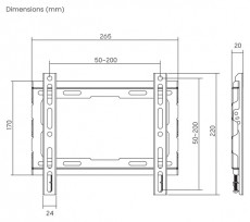 Sbox PLB-2222F-2 23-43 fix fali TV konzol Tv kieg&eacute;sz&iacute;tők - Fali tart&oacute; / konzol - Fali tv tart&oacute; - 508484