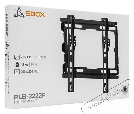 Sbox PLB-2222F-2 23-43 fix fali TV konzol Tv kieg&eacute;sz&iacute;tők - Fali tart&oacute; / konzol - Fali tv tart&oacute; - 508484