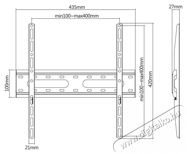 Sbox PLB-2544F-2 32 - 70 fix fali TV konzol Tv kieg&eacute;sz&iacute;tők - Fali tart&oacute; / konzol - Fali tv tart&oacute; - 508520