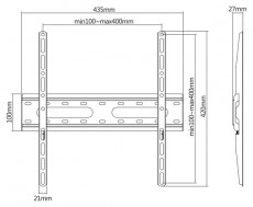 Sbox PLB-2544F-2 32 - 70 fix fali TV konzol Tv kieg&eacute;sz&iacute;tők - Fali tart&oacute; / konzol - Fali tv tart&oacute; - 508520