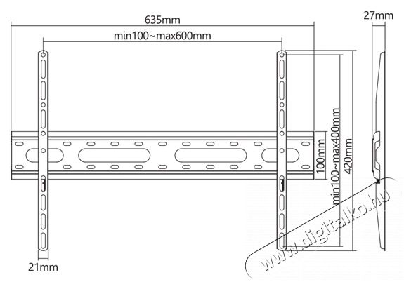 Sbox PLB-2546F-2 37-80 fix fali TV konzol Tv kieg&eacute;sz&iacute;tők - Fali tart&oacute; / konzol - Fali tv tart&oacute; - 508522