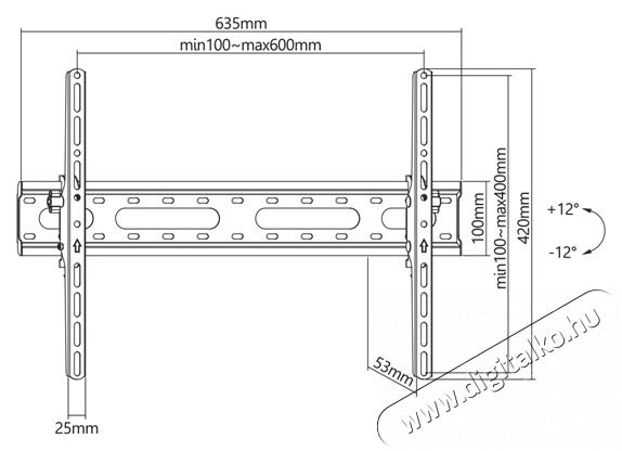 Sbox PLB-2546T-2 37- 80 d&ouml;nthető fali TV konzol Tv kieg&eacute;sz&iacute;tők - Fali tart&oacute; / konzol - Fali tv tart&oacute; - 507659