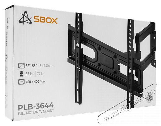 Sbox PLB-3644-2 32-55 d&ouml;nthető, forgathat&oacute; TV fali konzol Tv kieg&eacute;sz&iacute;tők - Fali tart&oacute; / konzol - Fali tv tart&oacute; - 508396