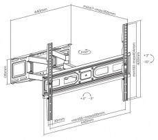 Sbox PLB-3646-2 37-80 d&ouml;nthető,forgathat&oacute; fali TV konzol Tv kieg&eacute;sz&iacute;tők - Fali tart&oacute; / konzol - Fali tv tart&oacute; - 507660