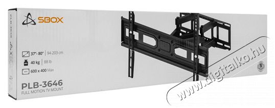 Sbox PLB-3646-2 37-80 d&ouml;nthető,forgathat&oacute; fali TV konzol Tv kieg&eacute;sz&iacute;tők - Fali tart&oacute; / konzol - Fali tv tart&oacute; - 507660