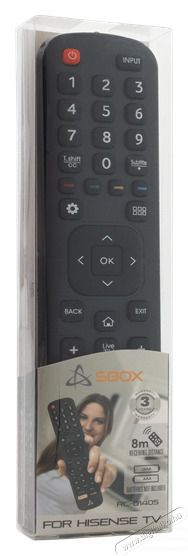 Sbox RC-01405 Hisense TV t&aacute;vir&aacute;ny&iacute;t&oacute; Tv kieg&eacute;sz&iacute;tők - T&aacute;vvez&eacute;rlő - Univerz&aacute;lis t&aacute;vir&aacute;ny&iacute;t&oacute; - 508501
