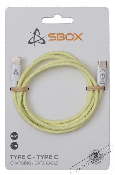 Sbox TYPE-C-1-Y 1m 60W Type-C s&aacute;rga adat- &eacute;s t&ouml;ltők&aacute;bel Tv kieg&eacute;sz&iacute;tők - K&aacute;bel / csatlakoz&oacute; - USB k&aacute;bel - 507723