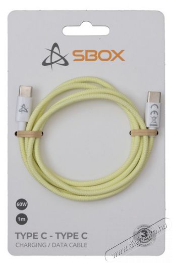 Sbox TYPE-C-1-Y 1m 60W Type-C s&aacute;rga adat- &eacute;s t&ouml;ltők&aacute;bel Tv kieg&eacute;sz&iacute;tők - K&aacute;bel / csatlakoz&oacute; - USB k&aacute;bel - 507723