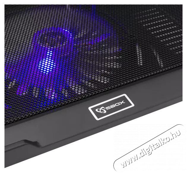 Sbox CP-19 fekete notebook hűtő Iroda &eacute;s sz&aacute;m&iacute;t&aacute;stechnika - Notebook kieg&eacute;sz&iacute;tő - USB laptop hűtő - 507059