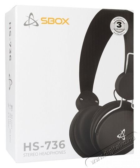 Sbox HS-736B fekete mikrofonos fejhallgat&oacute; Audio-Video / Hifi / Multim&eacute;dia - F&uuml;l &eacute;s Fejhallgat&oacute;k - F&uuml;lhallgat&oacute; mikrofonnal / headset - 514361