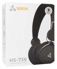 Sbox HS-736B fekete mikrofonos fejhallgat&oacute; Audio-Video / Hifi / Multim&eacute;dia - F&uuml;l &eacute;s Fejhallgat&oacute;k - F&uuml;lhallgat&oacute; mikrofonnal / headset - 514361