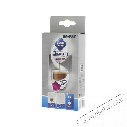 Scanpart 2790000170 Clean Bean 8db/csomag Nespresso kompatibilis tiszt&iacute;t&oacute; tabletta Konyhai term&eacute;kek - K&aacute;v&eacute;főző / k&aacute;v&eacute;&ouml;rlő / kieg&eacute;sz&iacute;tő - K&aacute;v&eacute;főző kieg&eacute;sz&iacute;tő - 466910