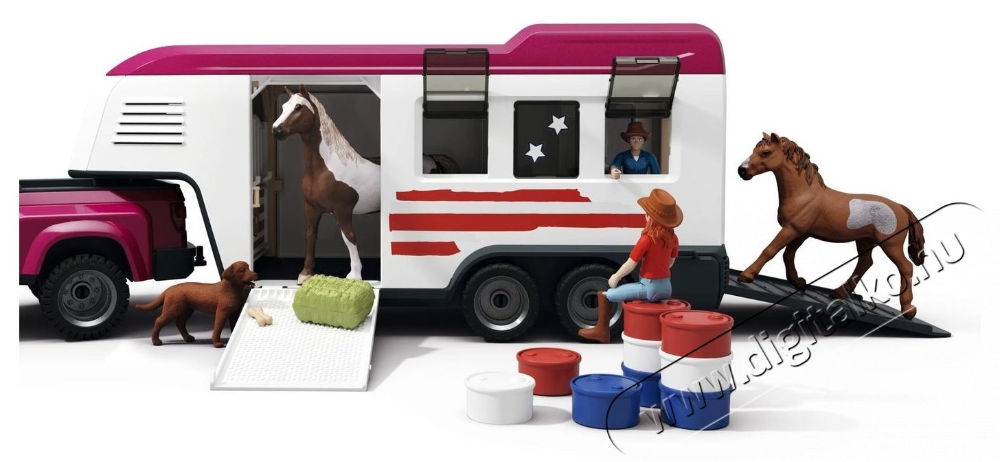 Schleich Lakeside teheraut&oacute; l&oacute;sz&aacute;ll&iacute;t&oacute; ut&aacute;nfut&oacute;val 42705 H&aacute;ztart&aacute;s / Otthon / K&uuml;lt&eacute;r - J&aacute;t&eacute;k / Sport - J&aacute;t&eacute;kfigura - 532146