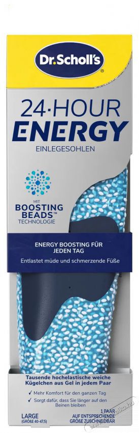 Scholl 24H Energy Insole L Sz&eacute;ps&eacute;g&aacute;pol&aacute;s / Eg&eacute;szs&eacute;g - K&eacute;z / l&aacute;b &aacute;pol&aacute;s - L&aacute;b &aacute;pol&aacute;s - 521401