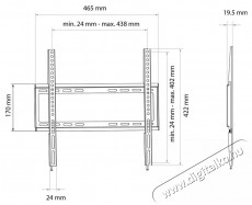 SCHWAIGER Fixed 2 LWHF5535513 32 - 75 LCD TV falitart&oacute; Tv kieg&eacute;sz&iacute;tők - Fali tart&oacute; / konzol - Fali tv tart&oacute; - 531478