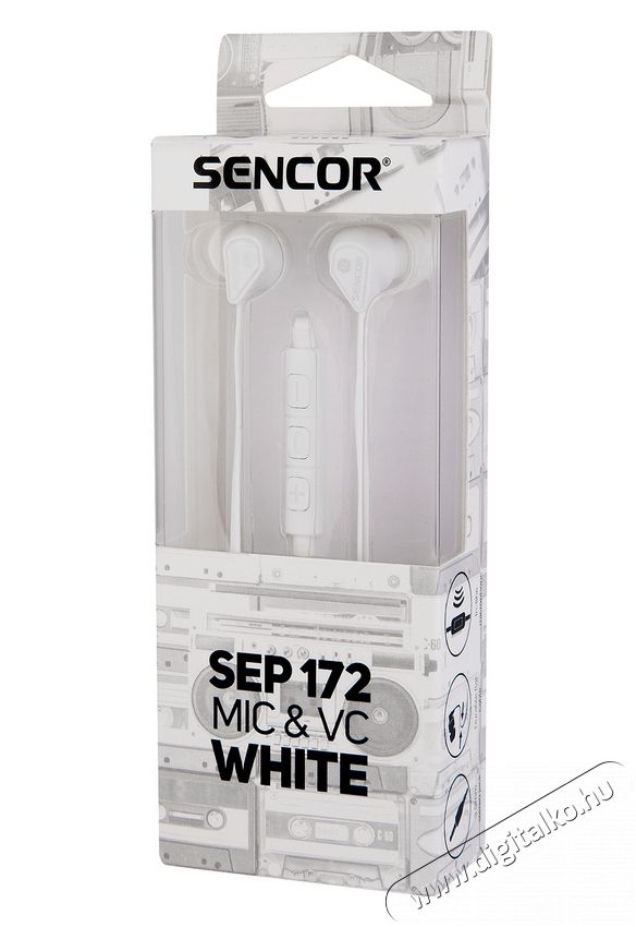 Sencor SEP 172 VCM F&uuml;lhallgat&oacute; - feh&eacute;r Audio-Video / Hifi / Multim&eacute;dia - F&uuml;l &eacute;s Fejhallgat&oacute;k - F&uuml;lhallgat&oacute; mikrofonnal / headset - 351992