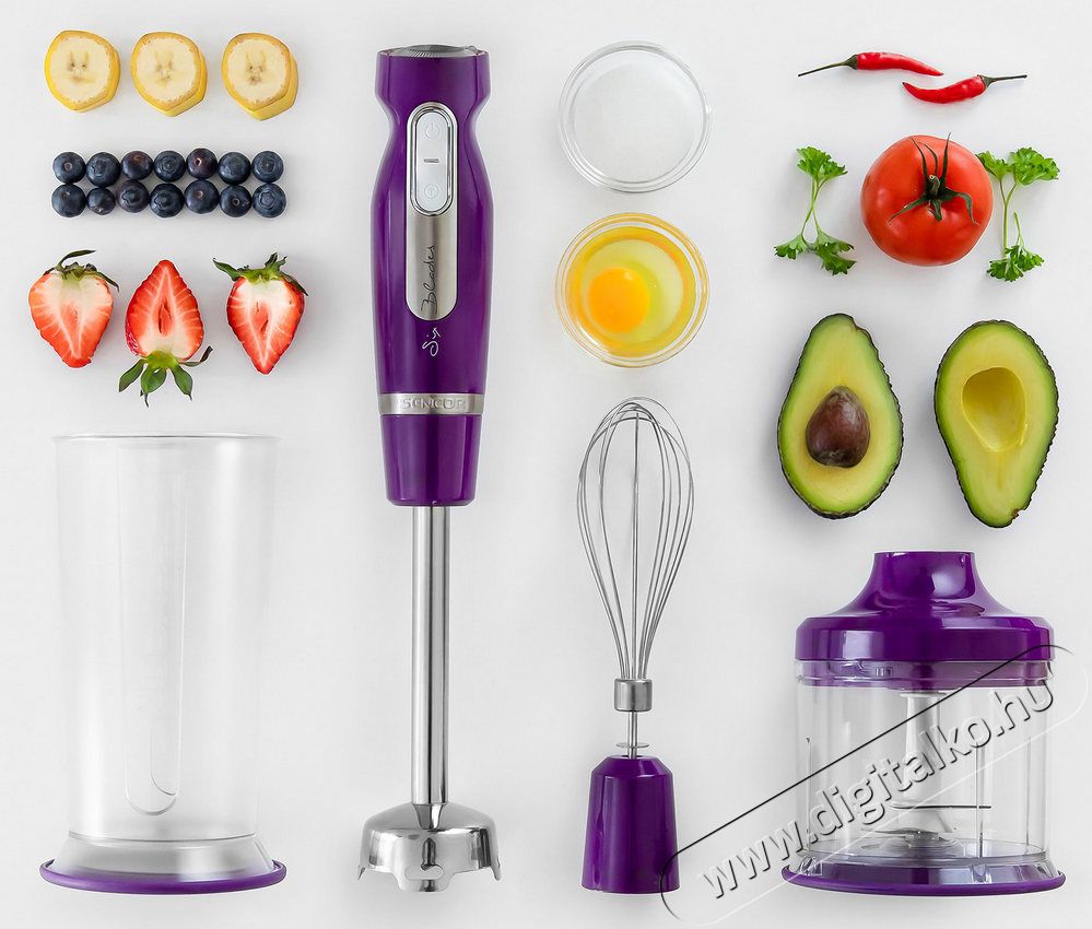 Sencor SHB 4465VT-EUE3 Botmixer szett Konyhai term&eacute;kek - Konyhai kisg&eacute;p (elők&eacute;sz&iacute;t&eacute;s / feldolgoz&aacute;s) - Botmixer - 364600