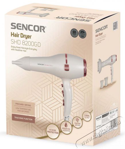 Sencor SHD 8200GD Hajsz&aacute;r&iacute;t&oacute; Sz&eacute;ps&eacute;g&aacute;pol&aacute;s / Eg&eacute;szs&eacute;g - Haj&aacute;pol&aacute;s - Hajsz&aacute;r&iacute;t&oacute; - 364606