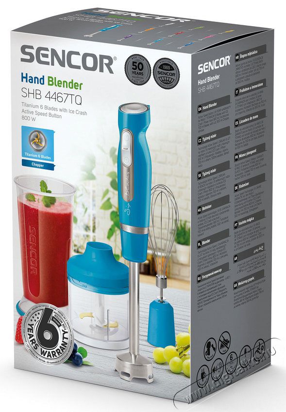 Sencor SHB 4467TQ-EUE3 Botmixer szett Konyhai term&eacute;kek - Konyhai kisg&eacute;p (elők&eacute;sz&iacute;t&eacute;s / feldolgoz&aacute;s) - Botmixer - 364602